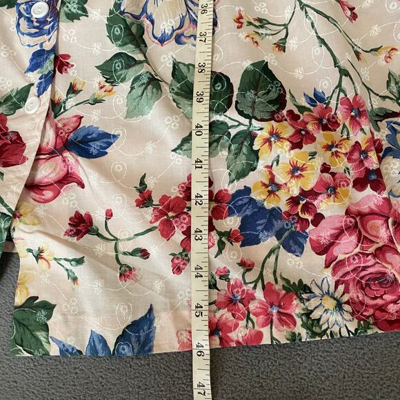 Vtg 80s 90s NOS Brights Creek Cottage Garden Midi Dress Romantic Boho 14? Floral - Picture 12 of 15